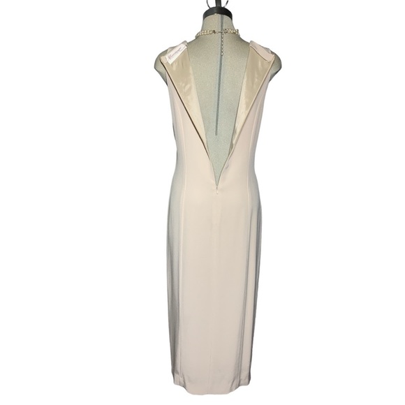 Montage Collection Luxury Beige Beaded Embellished Formal Dress & Jacket S 14 - Picture 12 of 17